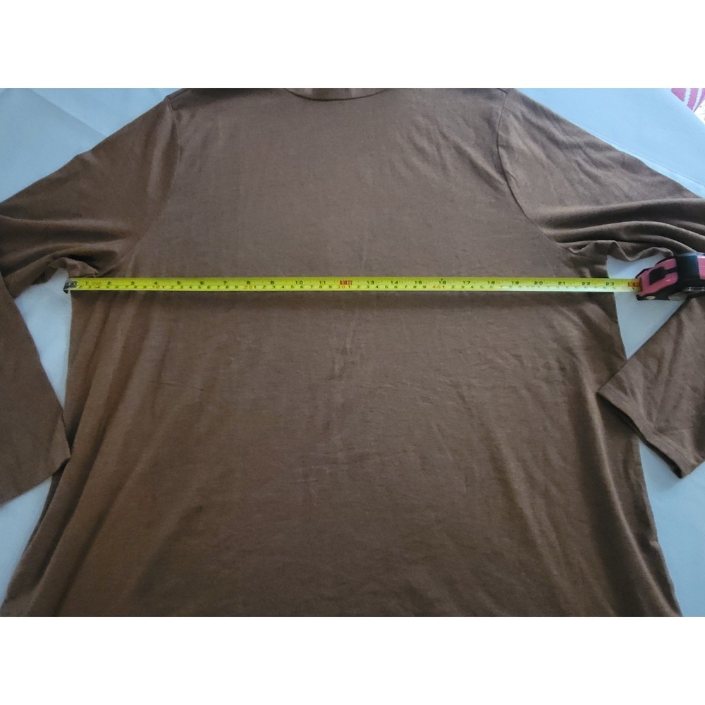 J.Jill Luxe Supima Turtleneck Tunic XL Brown Supima Cotton Stretch Long Sleeve - Picture 6 of 11